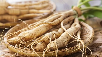 Ginseng: Traditional Herbal Supplement for Energy & Immunity – Korean, American Varieties. Used in Teas, Extracts, Capsules. Natural, Premium Options for Daily Wellness.