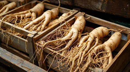Ginseng: Traditional Herbal Supplement for Energy & Immunity – Korean, American Varieties. Used in Teas, Extracts, Capsules. Natural, Premium Options for Daily Wellness.