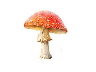 watercolor mushroom organic nature artwork