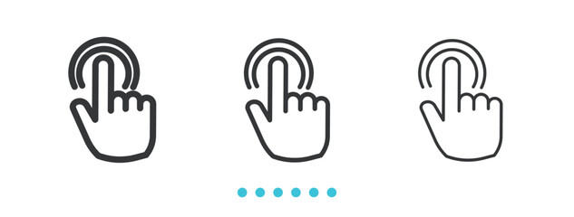 Basic gesture Cursor Icons Icon. Thin line icon vector