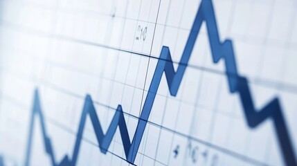 Dynamic Blue Statistical Graph Showing Upward Profit Momentum with Clear Data and Performance Trends