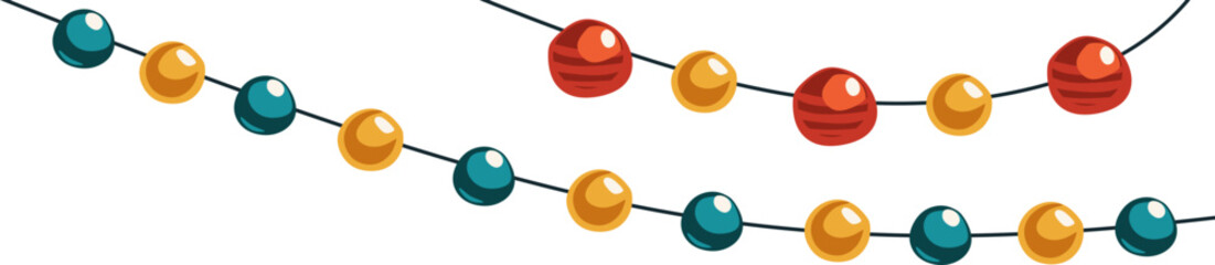 Colorful String Lights Illustration
