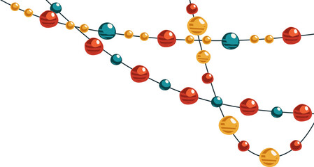 Colorful String Lights Illustration