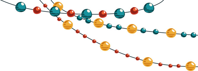 Colorful String Lights Illustration