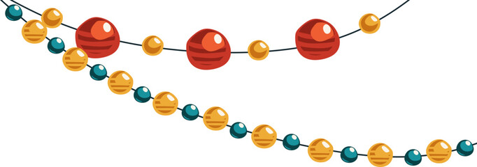 Colorful String Lights Illustration
