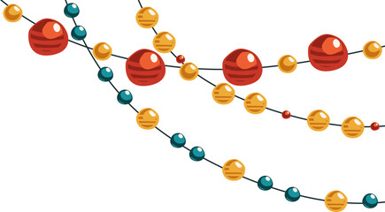 Colorful String Lights Illustration