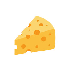 A delicious wedge of swiss cheese with characteristic holes a popular dairy product perfect for culinary and food-related concepts isolated on white background