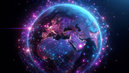 space light earth energy globe star