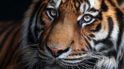 Obraz premium A lifelike and detailed wildlife portrait in 4k resolution is presented with cinematic color grading and a moody atmosphere, perfect for captivating wallpaper and creative digital art