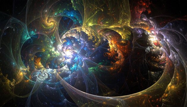 Fractal Nebula - A Cosmic Dance of Light and Color.
