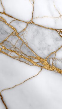 Fototapeta Elegant White Stone Texture with Delicate Natural Veins in Luxurious Marble Background for Interiors