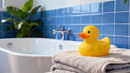 Duck Beside Bathtub