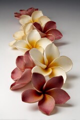 A minimalist 3D artwork featuring Gradient Fragipanes with golden outlines and a 3D glass effect on a white base, exemplifying modern digital art