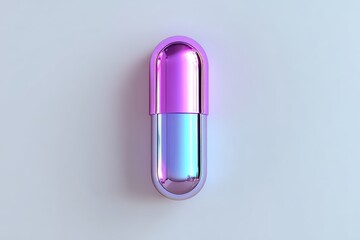 A white base serves as the foundation for a modern digital art piece highlighting a gradient potato with a striking 3D glass effect