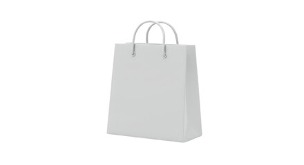 Brown paper shopping bag isolated on white background
