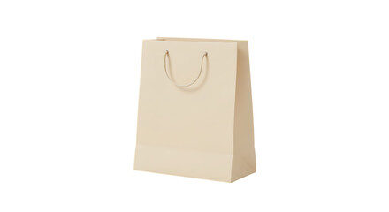 Brown paper shopping bag isolated on white background