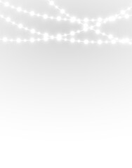 png winter holiday garland with bright illumination and sparkle
