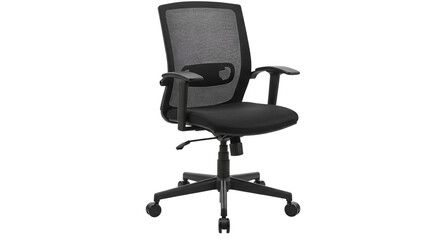 Black office chair isolated on white background