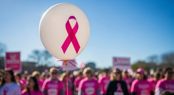 Inspiring breast cancer awareness walk with hope and support for a bright future, fundraising