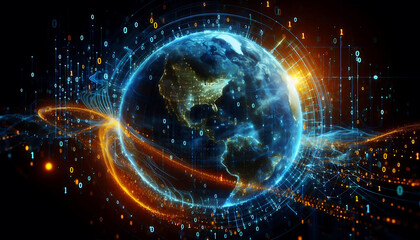 space light earth energy globe star