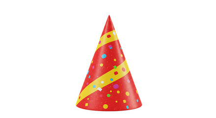 Colorful party hat isolated on white background