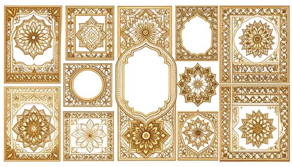 Gold ornate decorative frames