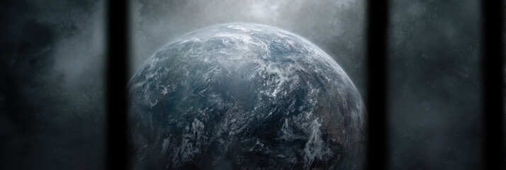 Planet earth glass prison climate