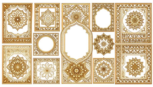 Gold ornate decorative frames