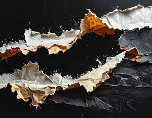 Ripped paper on a dark background