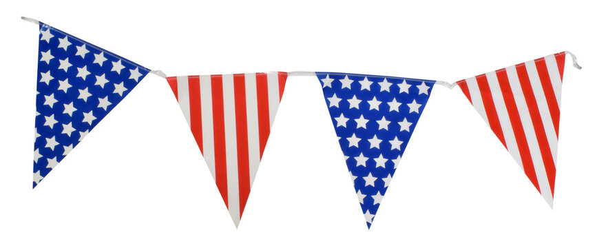 Independence Day Flags - Red, White and  Blue - Isolated