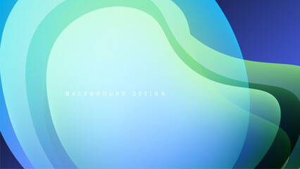 Abstract flowing shapes, vibrant blues, greens, light gradients. Modern design element, dark background creates contrast.