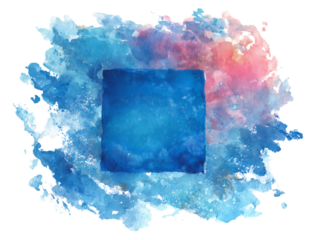 watercolor square geometric artistic paint pattern