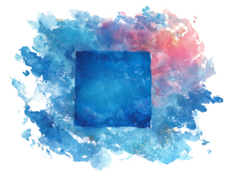 watercolor square geometric artistic paint pattern