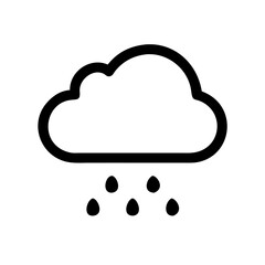 Rain cloud icon for weather forecast and climate