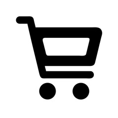 Shopping cart icon, representing retail and commerce