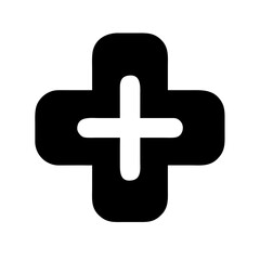 Obraz premium Simple plus sign for addition and healthcare