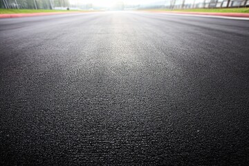 Asphalt perspective fades to a blurred horizon