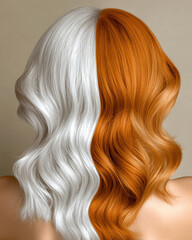 woman with white and orange hair