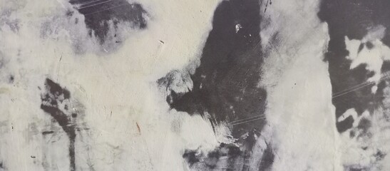 Dynamic Black White Abstract Painterly Grunge Wall Texture Background