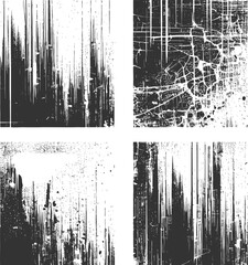 Grunge Texture Vector Set  Distressed Overlay Backgrounds