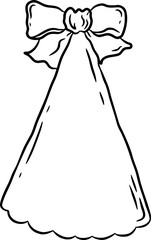 Hand Drawn Bow and Drape