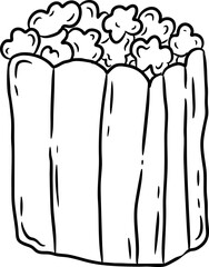 Hand Drawn Popcorn Box