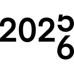 2025–2026 Numbers – Modern Typography and Year Design Concept