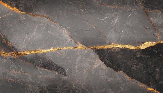 Fototapeta Elegant Grey Marble with Golden Veins for Stunning Abstract Stone Texture in Luxury Interiors