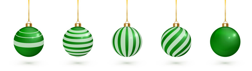 Shiny green Christmas ornament PNG. Decorative bauble with festive pattern vector illustration © Ann_Sereda