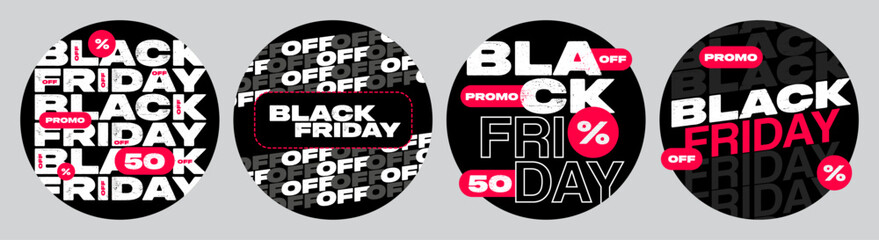 Modern Black Friday Promotion Pack of Stamps