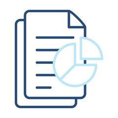 Obraz premium Report Icon Color Outline Style. Vector Illustration Design