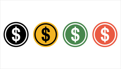 Dollar Icon Vector, Money Symbol Illustration, Finance Currency Graphic.