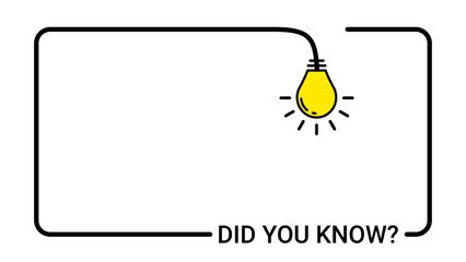 Did You Know label design Vector illustration for education, business, advertising