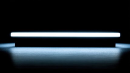 Black wall glow light emanates from dark wall casting glow and highlighting mysterious presence